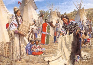 Ureinwohner Amerikas Indianer 52 Ölgemälde